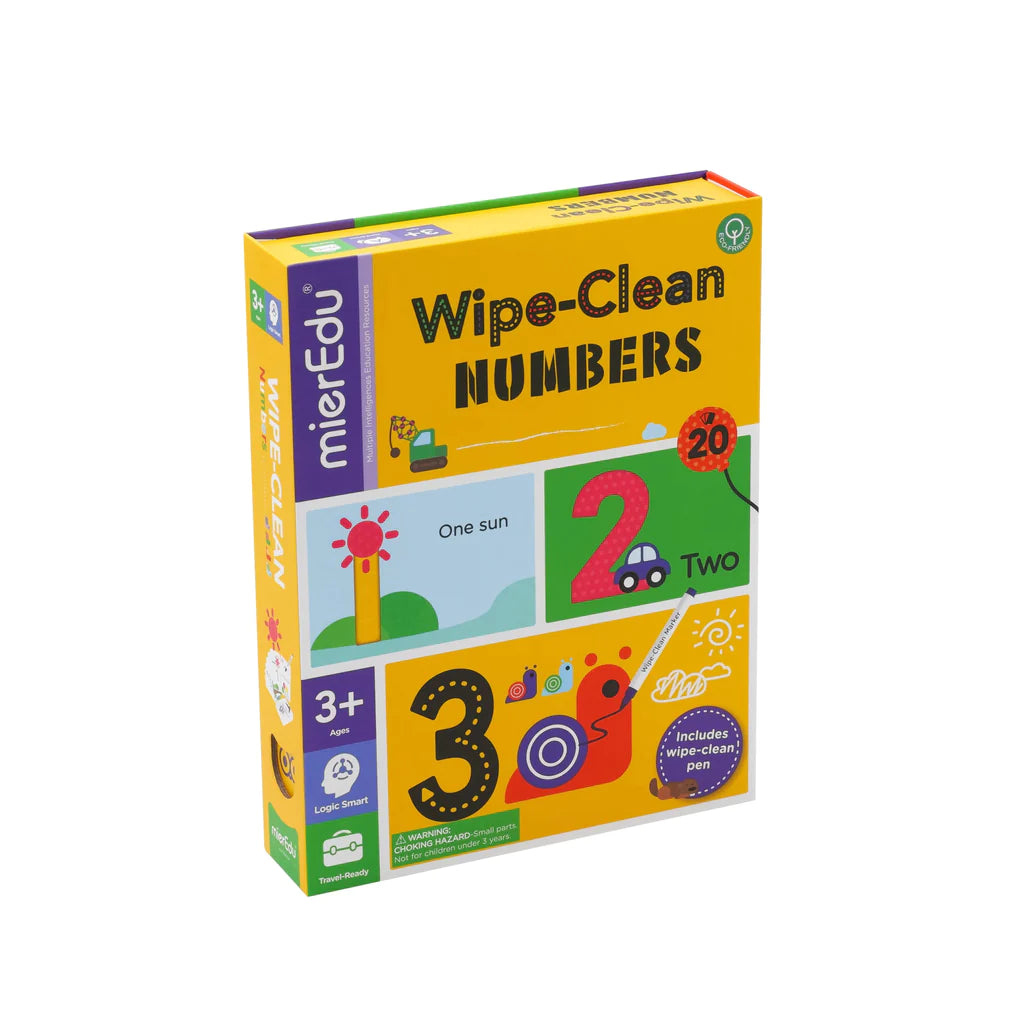 Hot Sale! MierEdu Portable Wipe Clean Number Activity Set for 3 - 6 Year - Old Kids