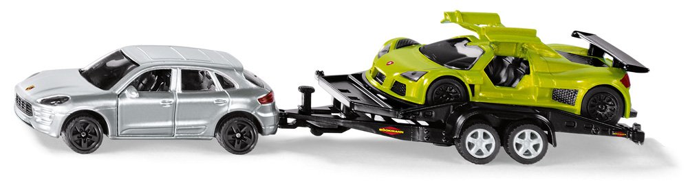 Hot Deal! Siku 2544 Toy Set: Porsche Macan with Gumpert Apollo Transport Trailer