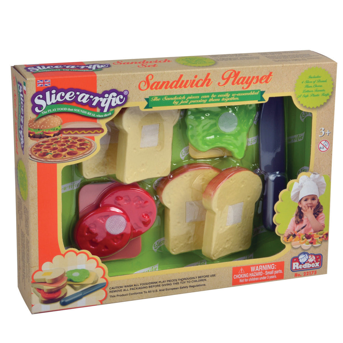 Hot Deal! Slice-A-Rific 9-Piece Interactive Sandwich Playset for Kids Aged 3+