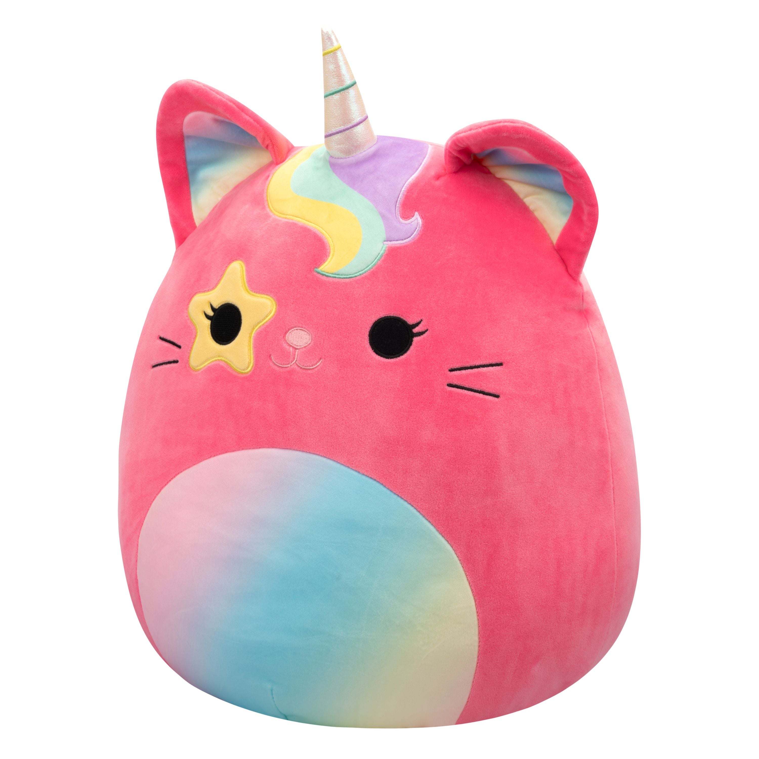 14-Inch Squishmallows Series 20: Sienna Pink Caticorn with Enchanting Starry Eyes
